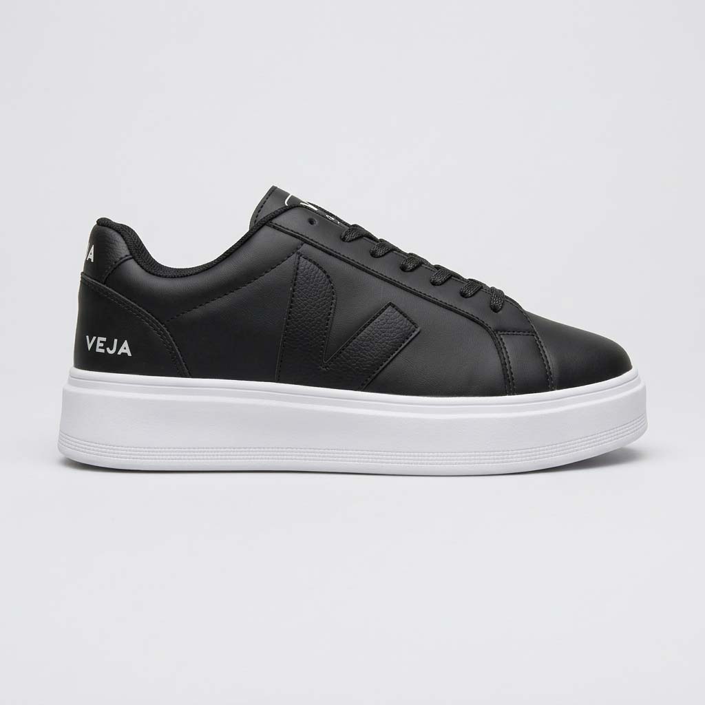 کفش ونس وِجا مشکی زیره سفید | VEJA Black Platform Sneakers BG